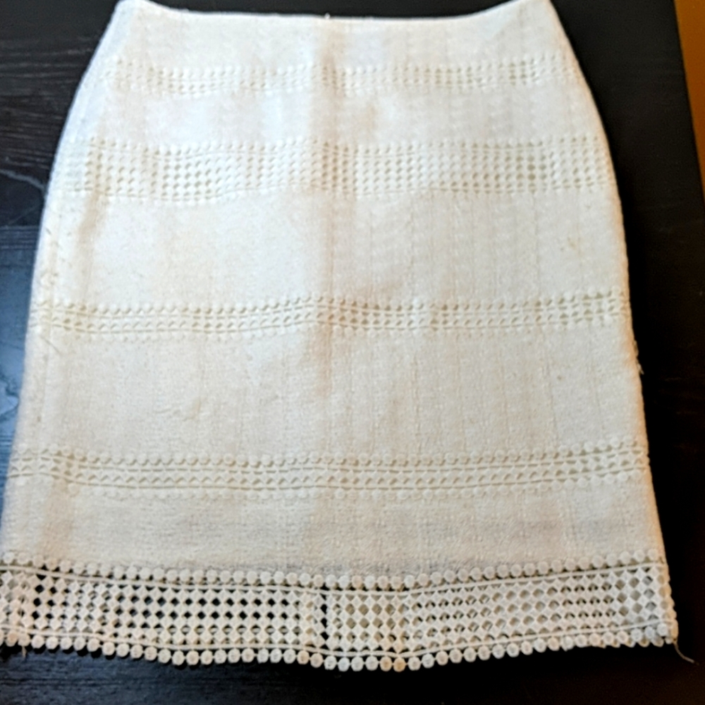White Lace Pencil Skirt